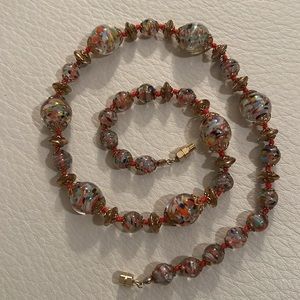 Marano Glass Beaded Necklace Multi Coloured, absolutely stunning mint condition